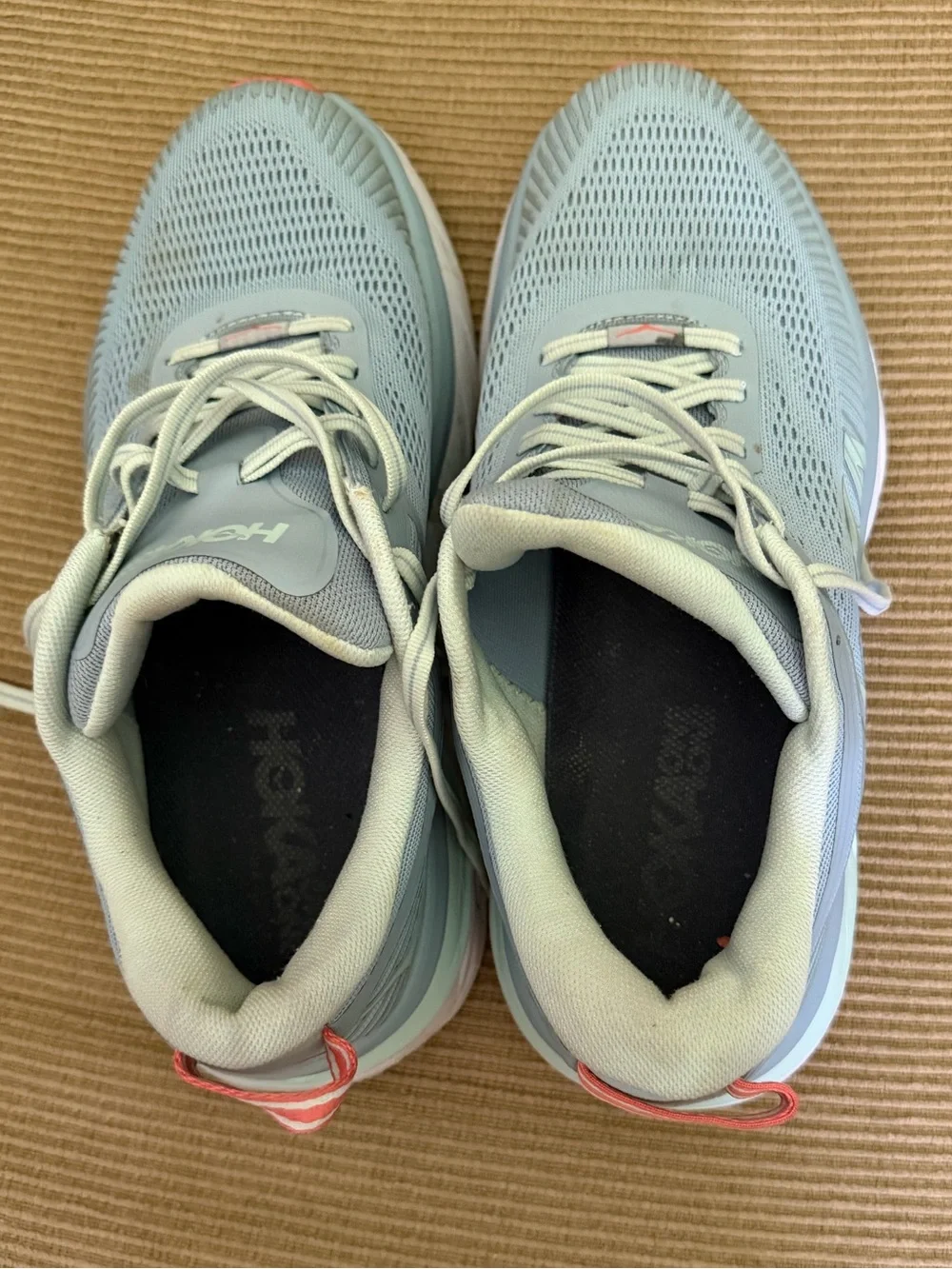 Hoka One One Bondi 7 Women's sneakers - size 9 D (wide) - blue fog/blue grass